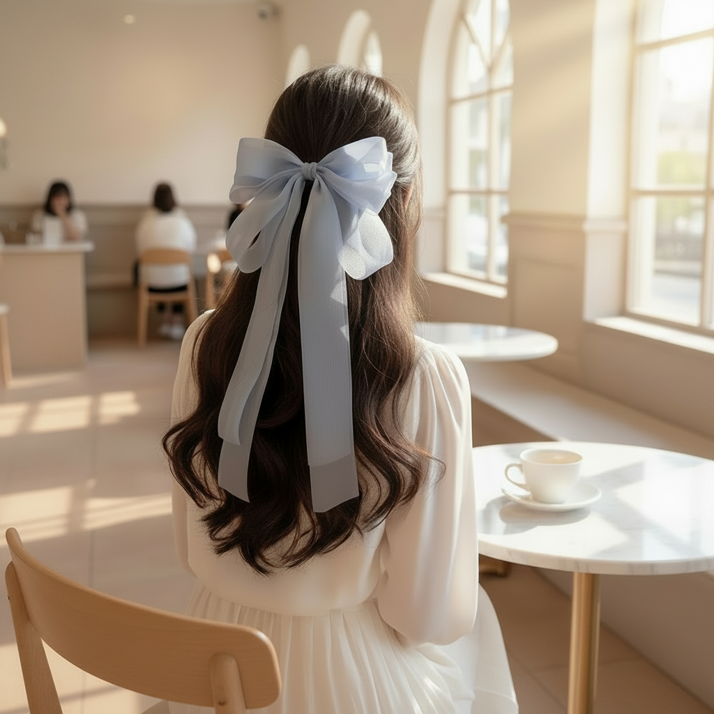 Nœud Géant pour Cheveux en Organza