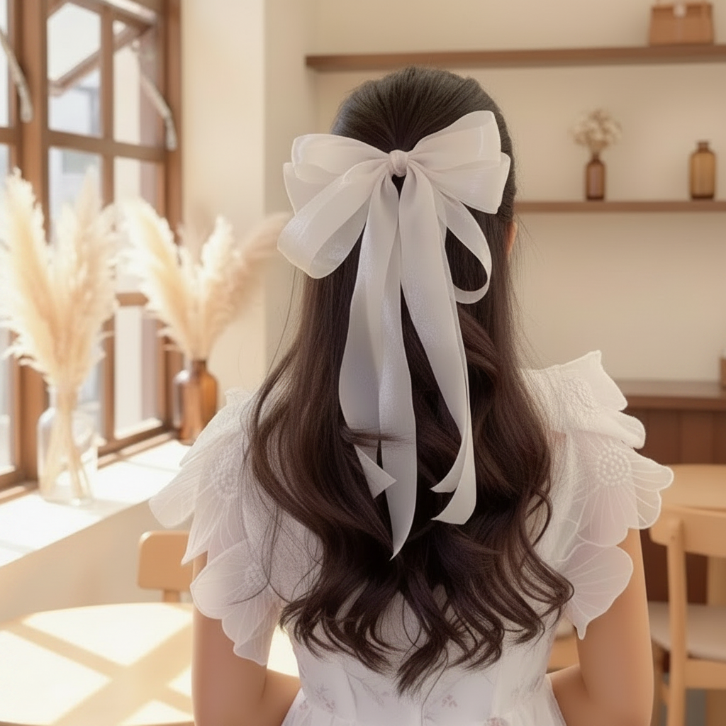 Nœud Géant pour Cheveux en Organza