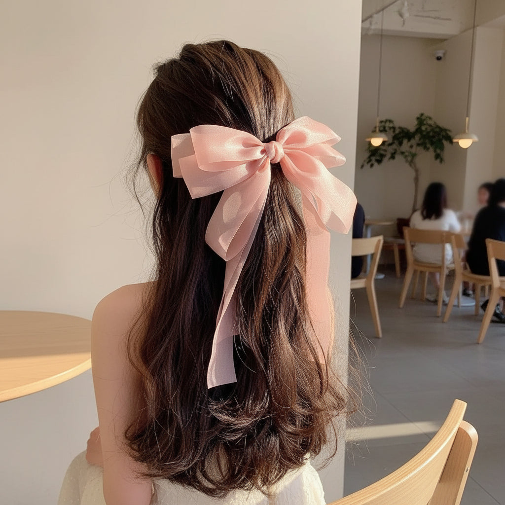 Nœud Géant pour Cheveux en Organza