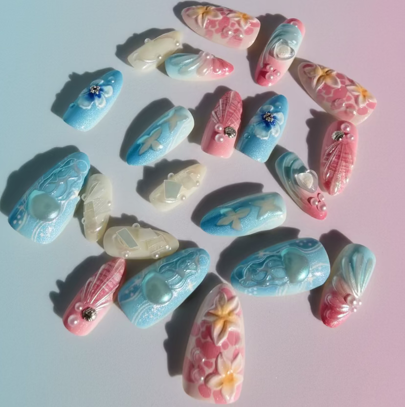 Kit de Faux Ongles « Jardin Marin »